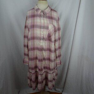 Time And Tru Women Plaid Dress with Pockets Size XXL (20)